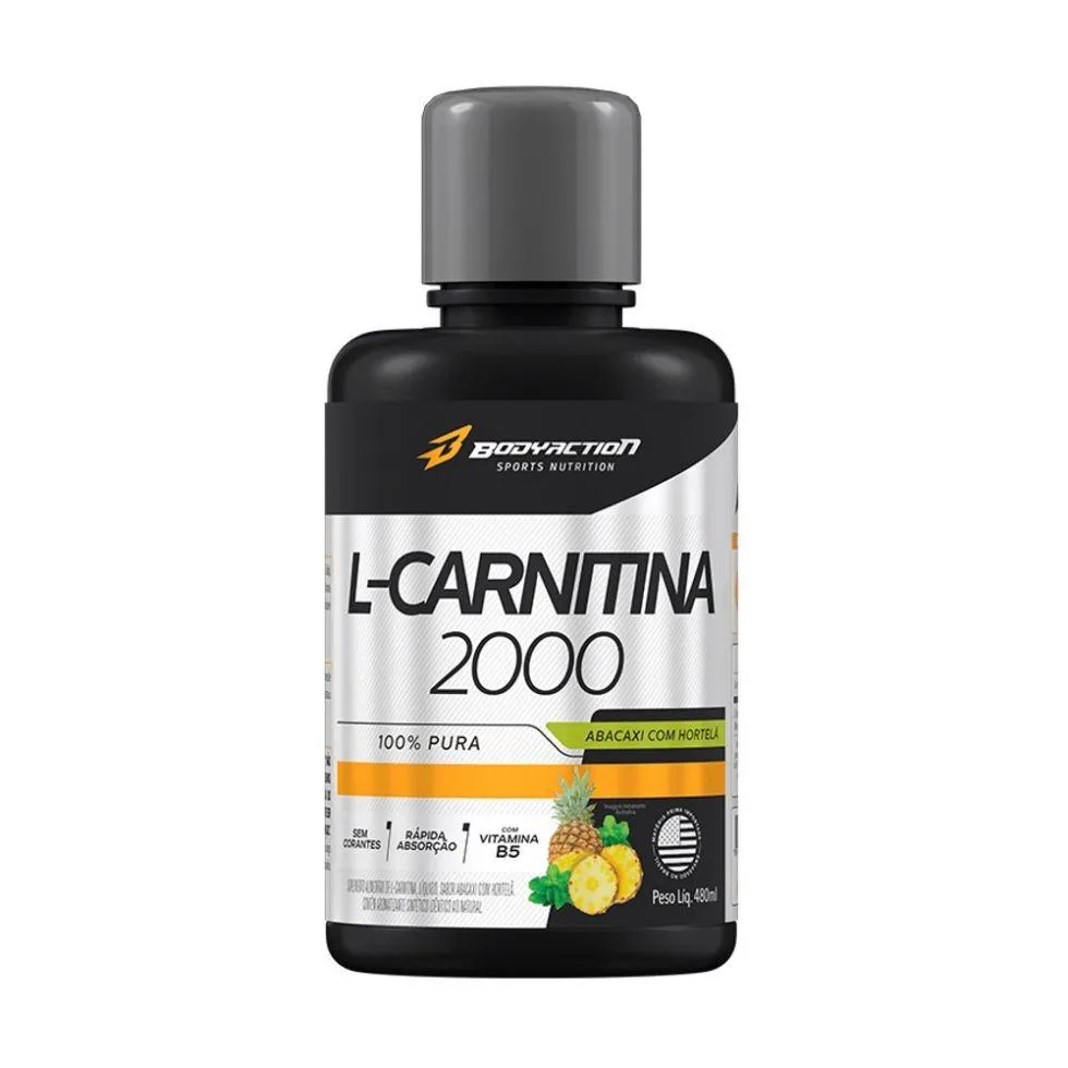 L - Carnitine Pure 2000 (480ml) - Sabor: Abacaxi com Hortelã