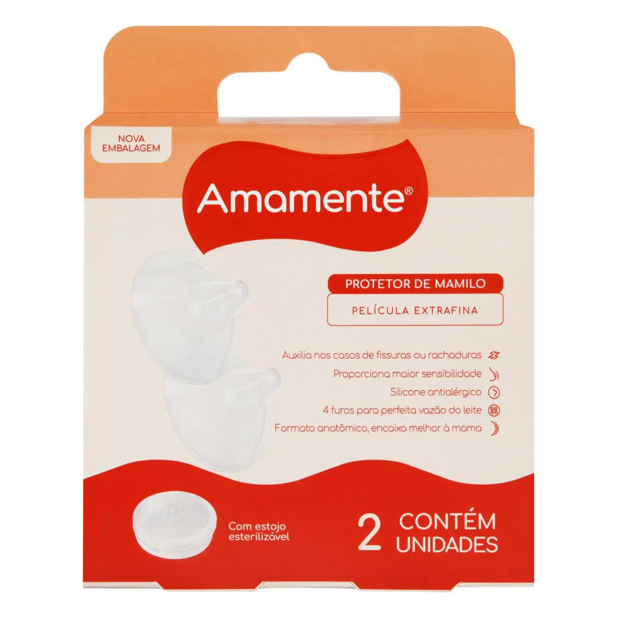 Protetor de Mamilo Amamante Bico de Silicone 2 unidades