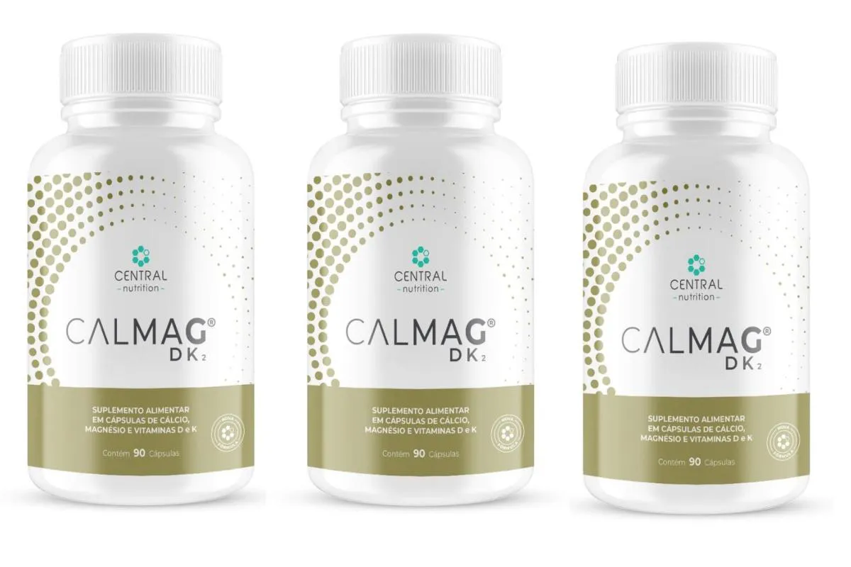 Kit com 3 Calmag Dk2 2 90 cápsulas - Central Nutrition