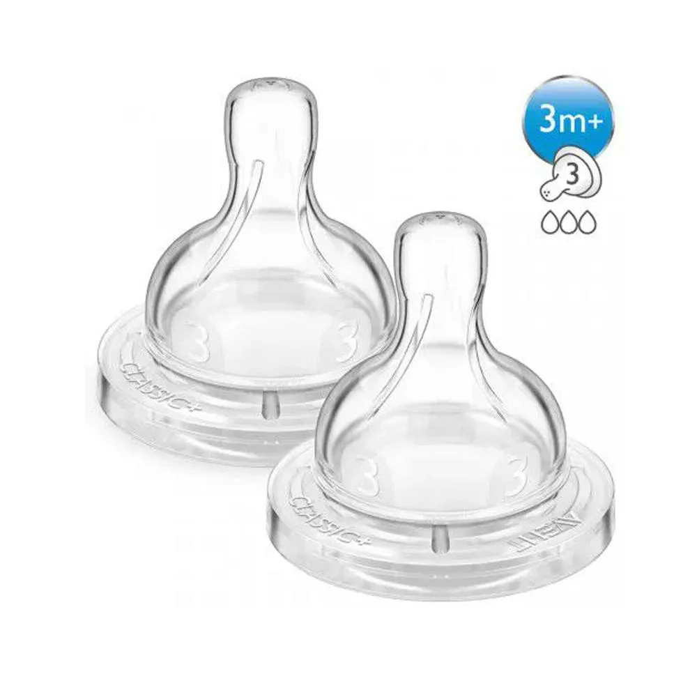Bico para Mamadeira Classic N.3 +3Meses 2Und Philips Avent
