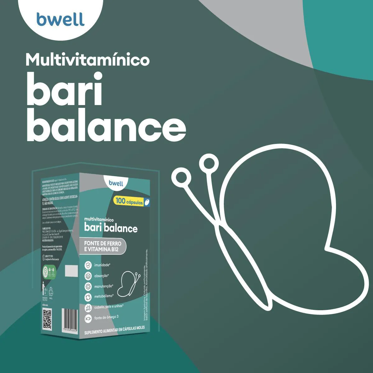 Polivitamínico Bariátrico Bwell Bari Balance 100 Cápsulas