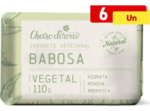 Sabonete de Babosa 6 X 110g Cheiro de Ervas