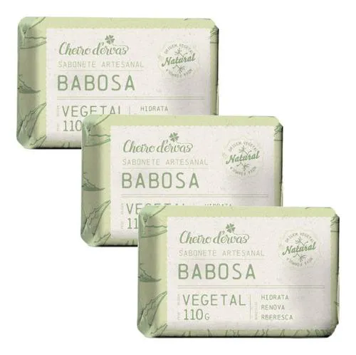 Sabonete de Babosa 3 X 110g Cheiro de Ervas