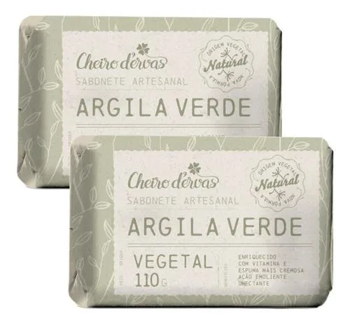 Sabonete de Argila 2 X 110g - Cheiro de Ervas