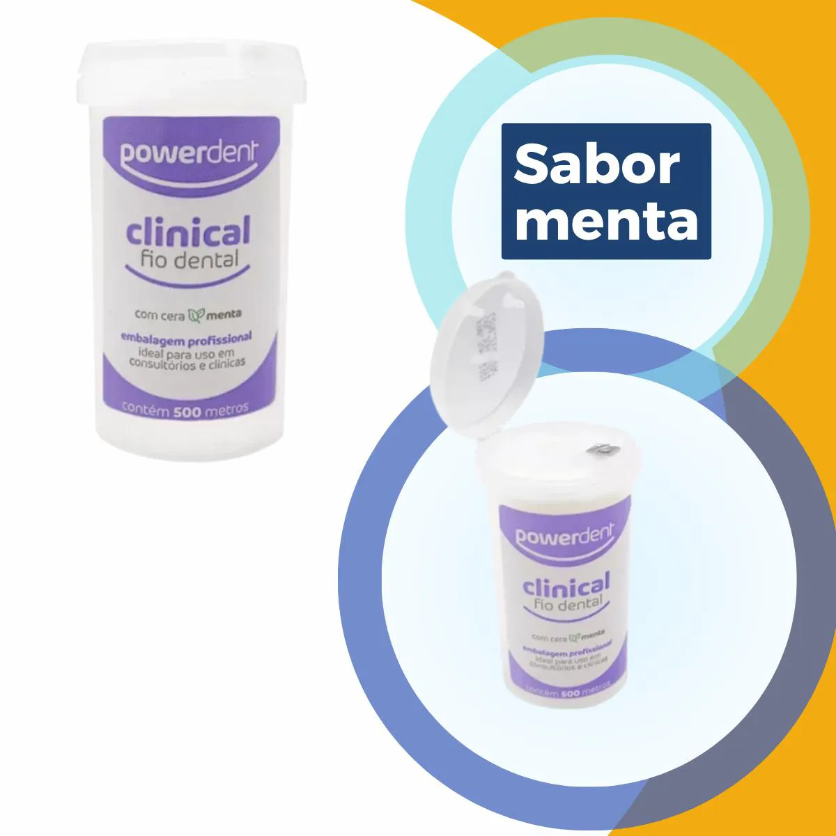 Fio Dental Sabor Menta Clinical 500 M Econômico Powerdent