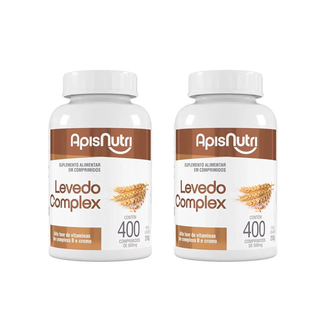 Kit 2 Levedo Complex 400 comprimidos 500mg – Apisnutri