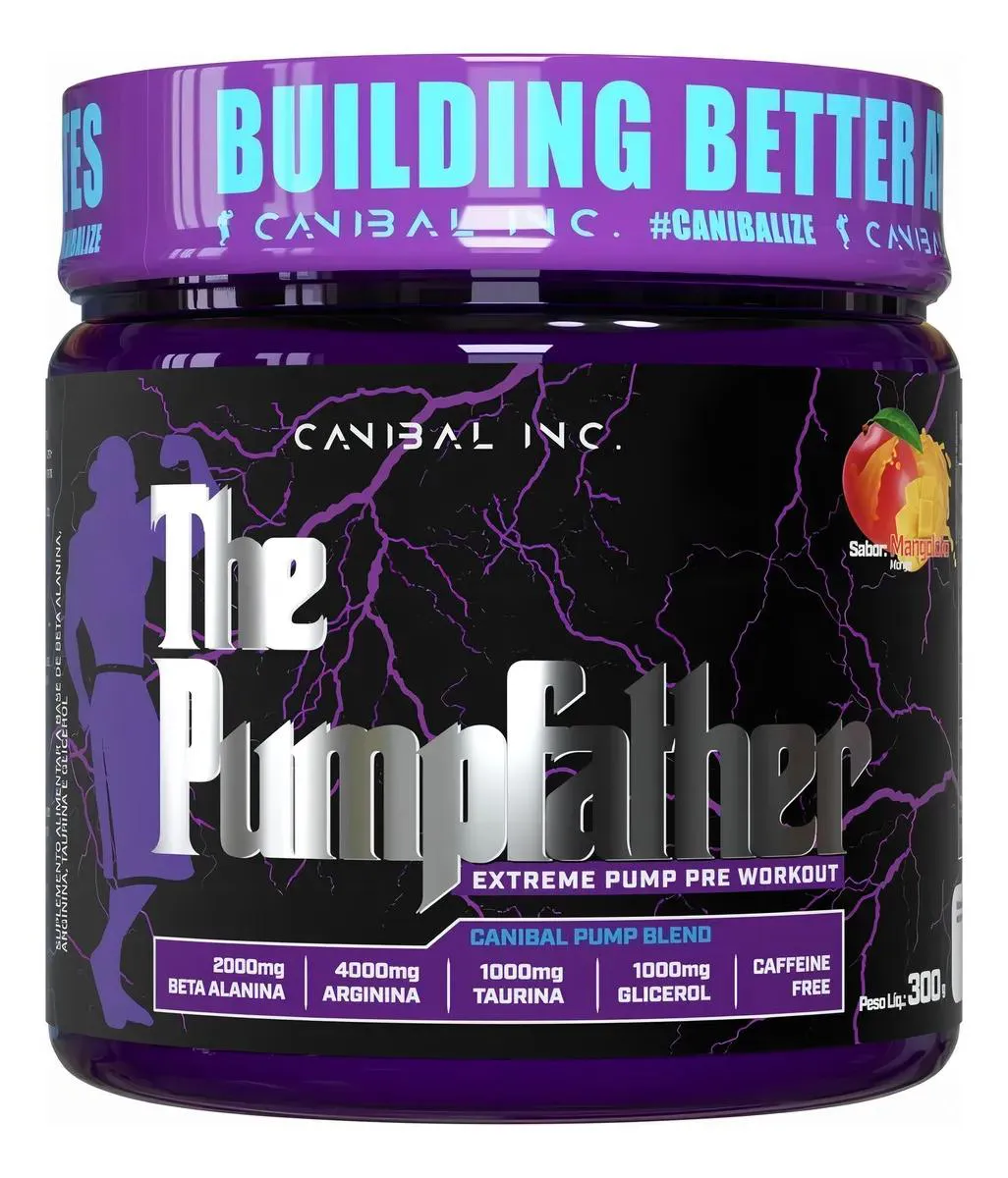 The Pump Father Pré sem Cafeína Sabor Manga 300g Canibal