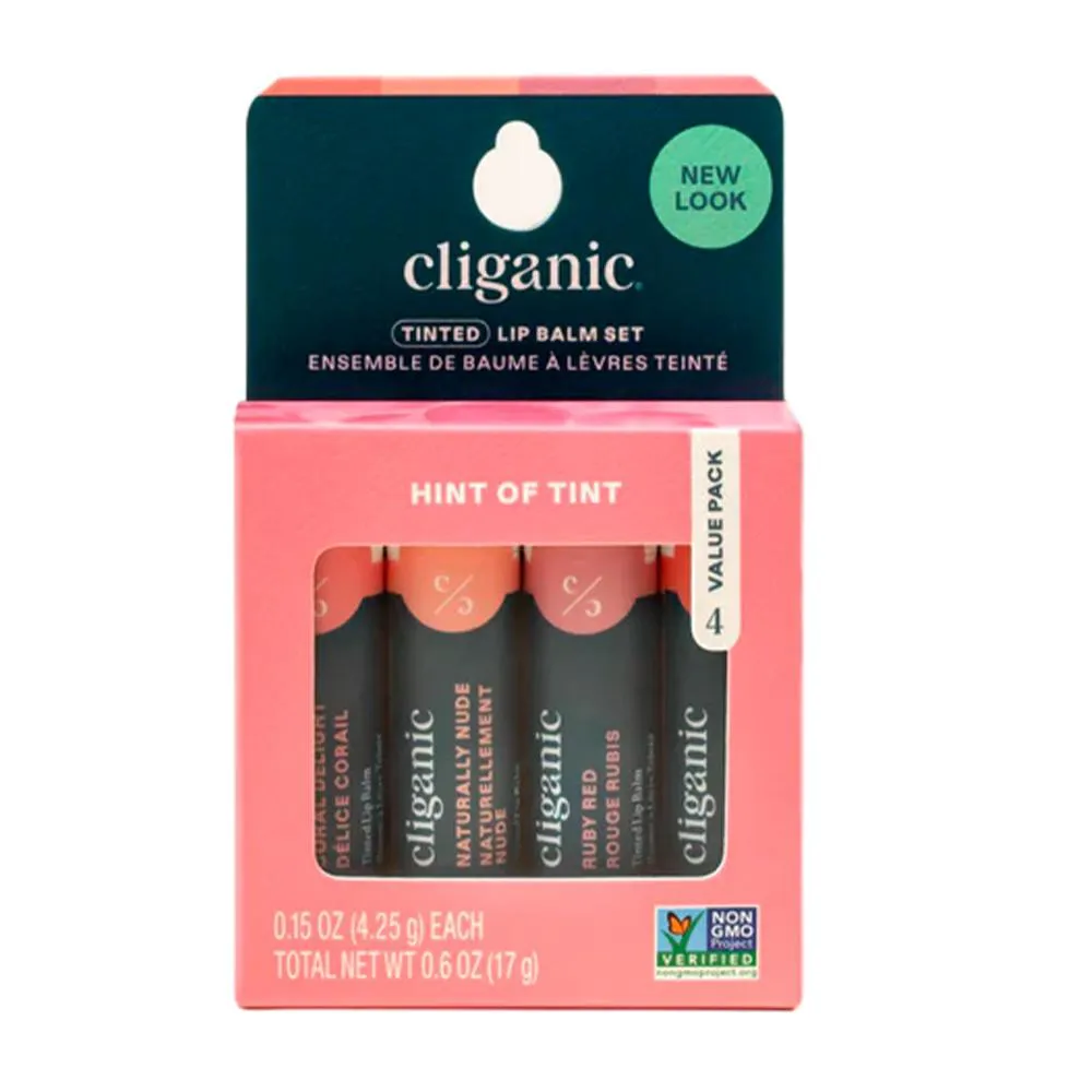 Conjunto Protetor Labial Cliganic Pacote com 4 unidades