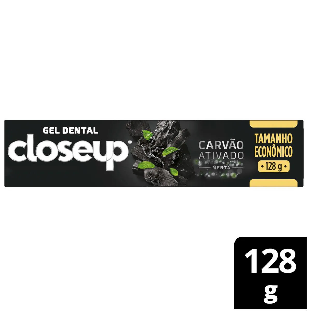 Gel Dental Closeup Branco Radiante Carvão Ativado e Menta 128g