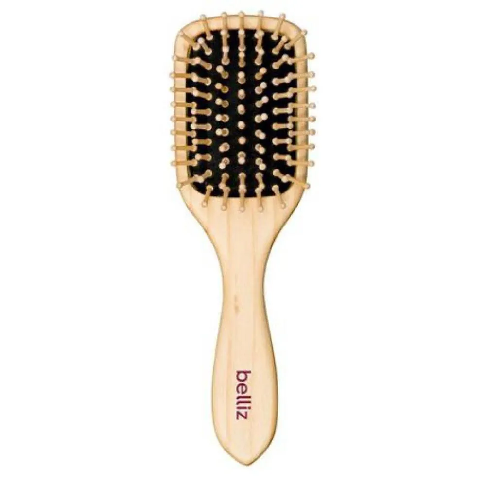 Escova Cabelo Belliz Wood Racket Mad 445
