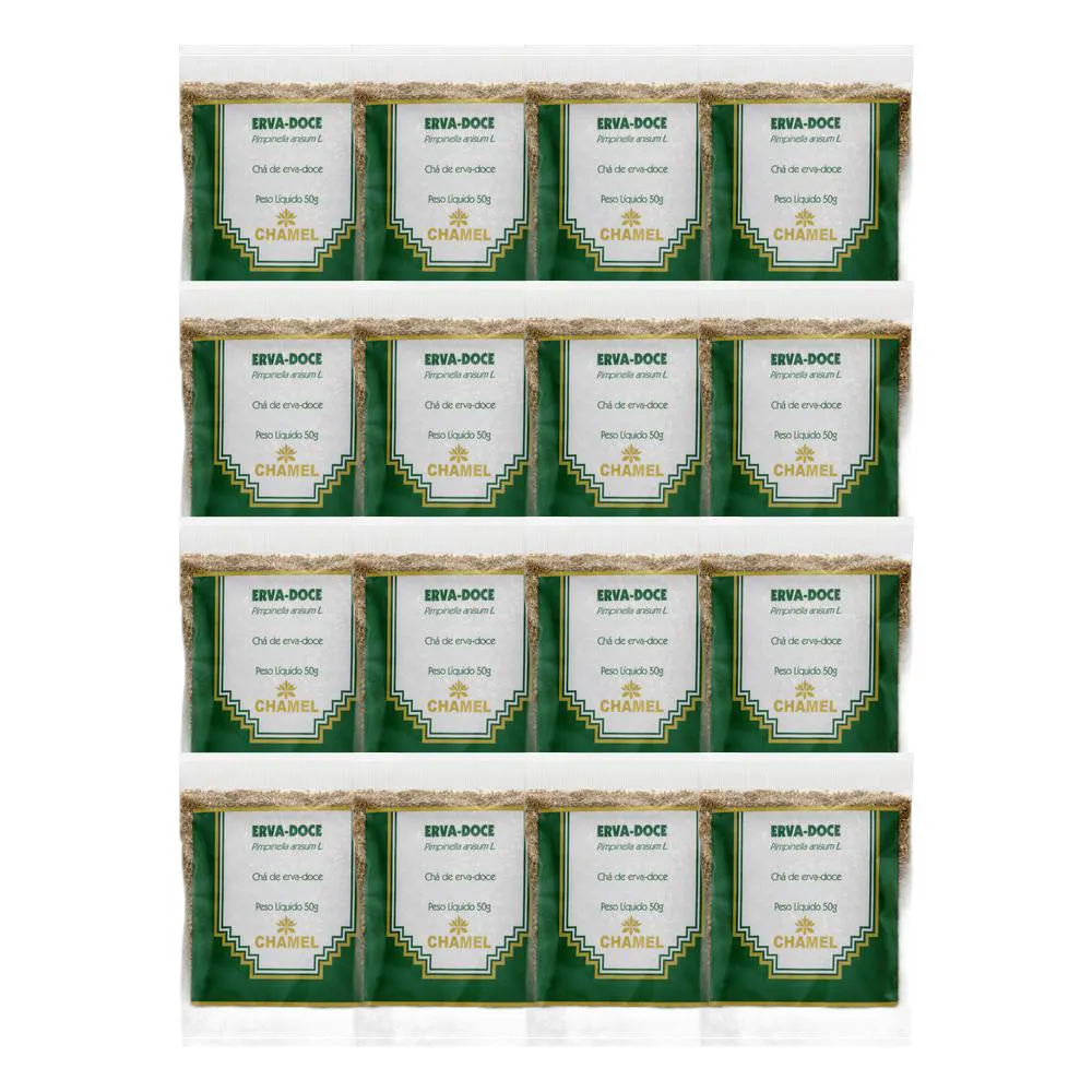 Kit 16X Chá Pacote Erva Doce 50G - Chamel