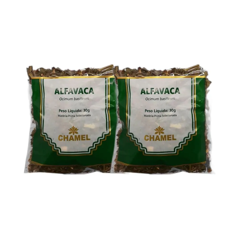 Kit 2X Chá Pacote Alfavaca Mista 30G - Chamel