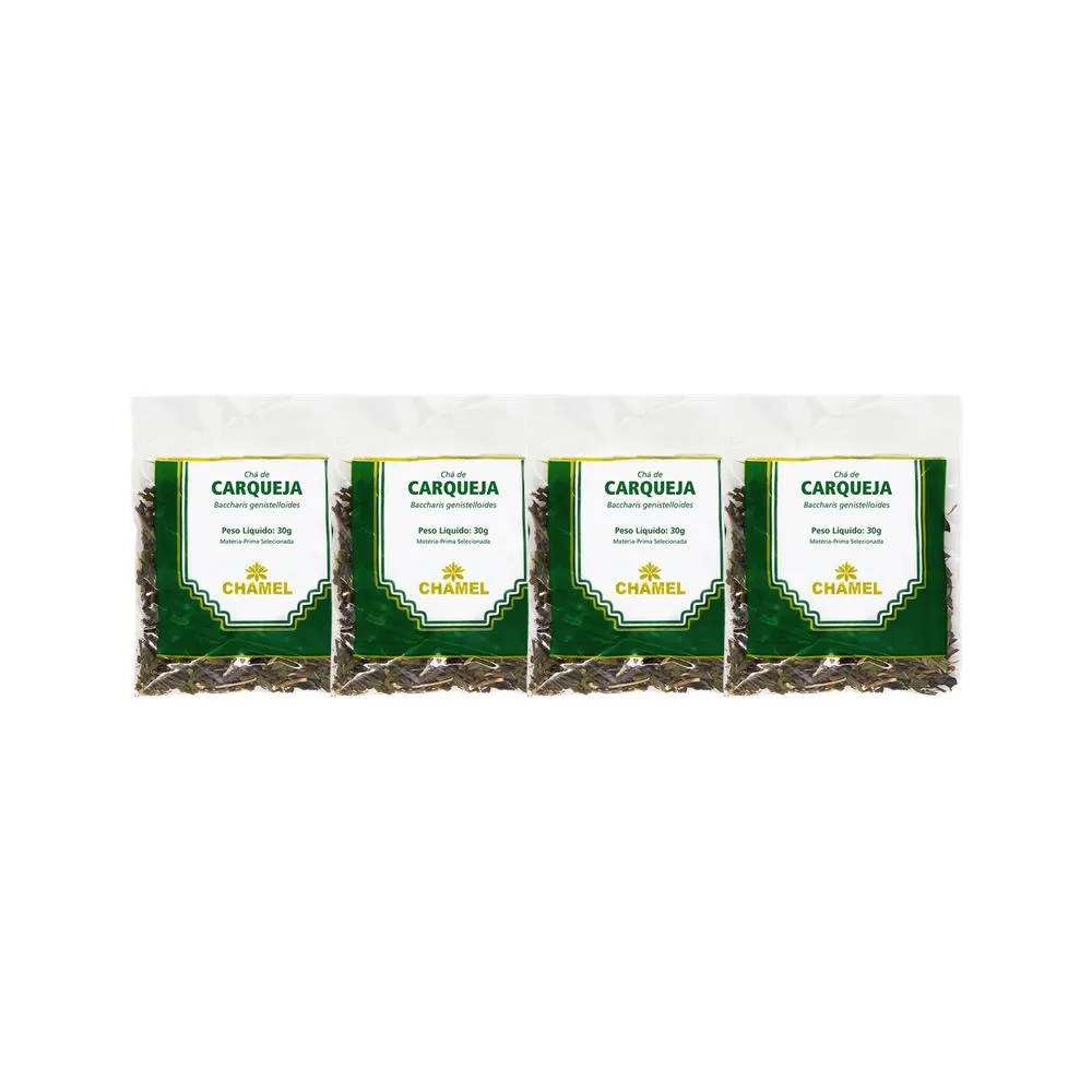 Kit 4X Chá Pacote Carqueja Folhas 30G - Chamel