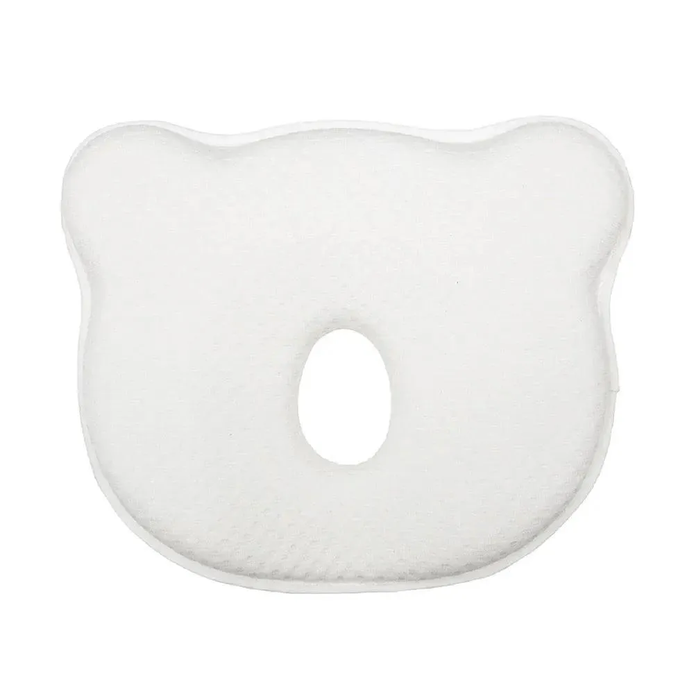 Travesseiro Anatômico Viscoelástico Urso Branco +0M Buba
