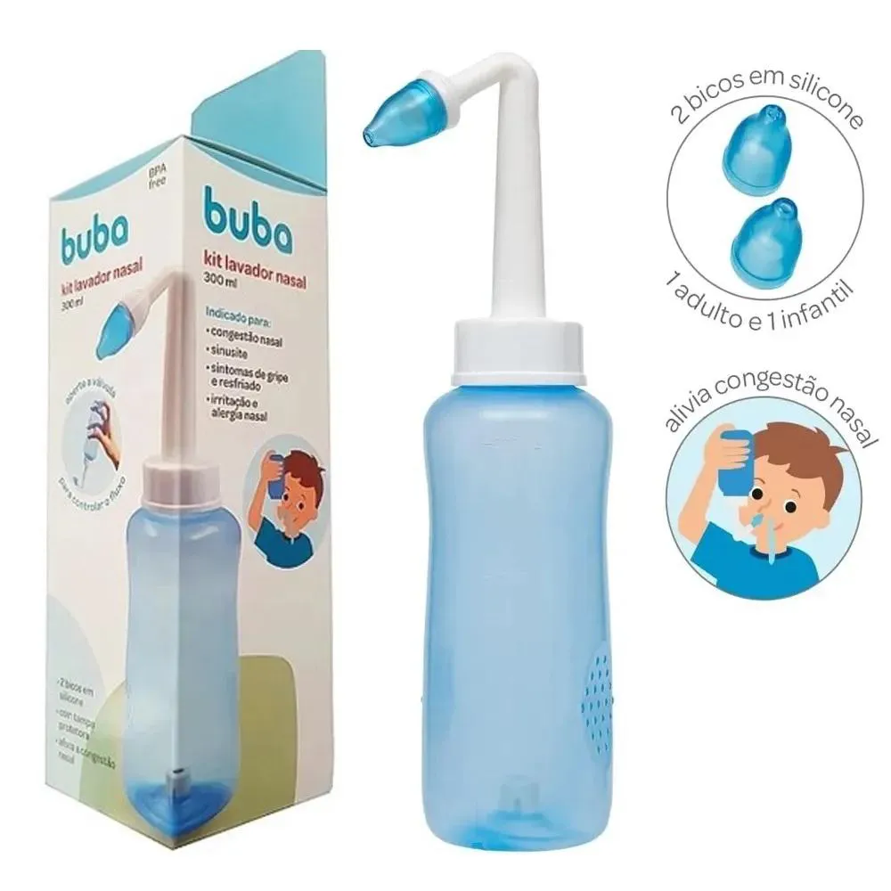 Kit Lavador Nasal Resfriados 300Ml Buba