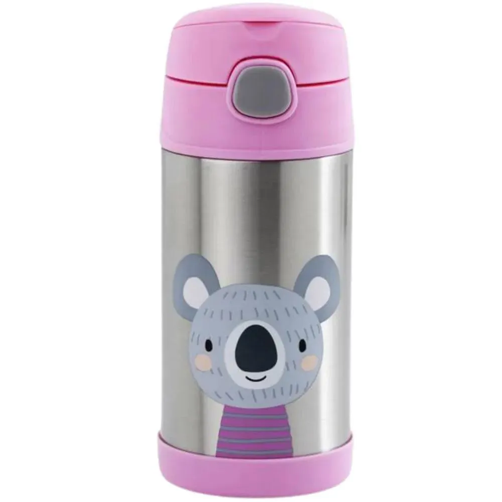Garrafinha Térmica Com Canudo 310Ml Inox Coala Clingo