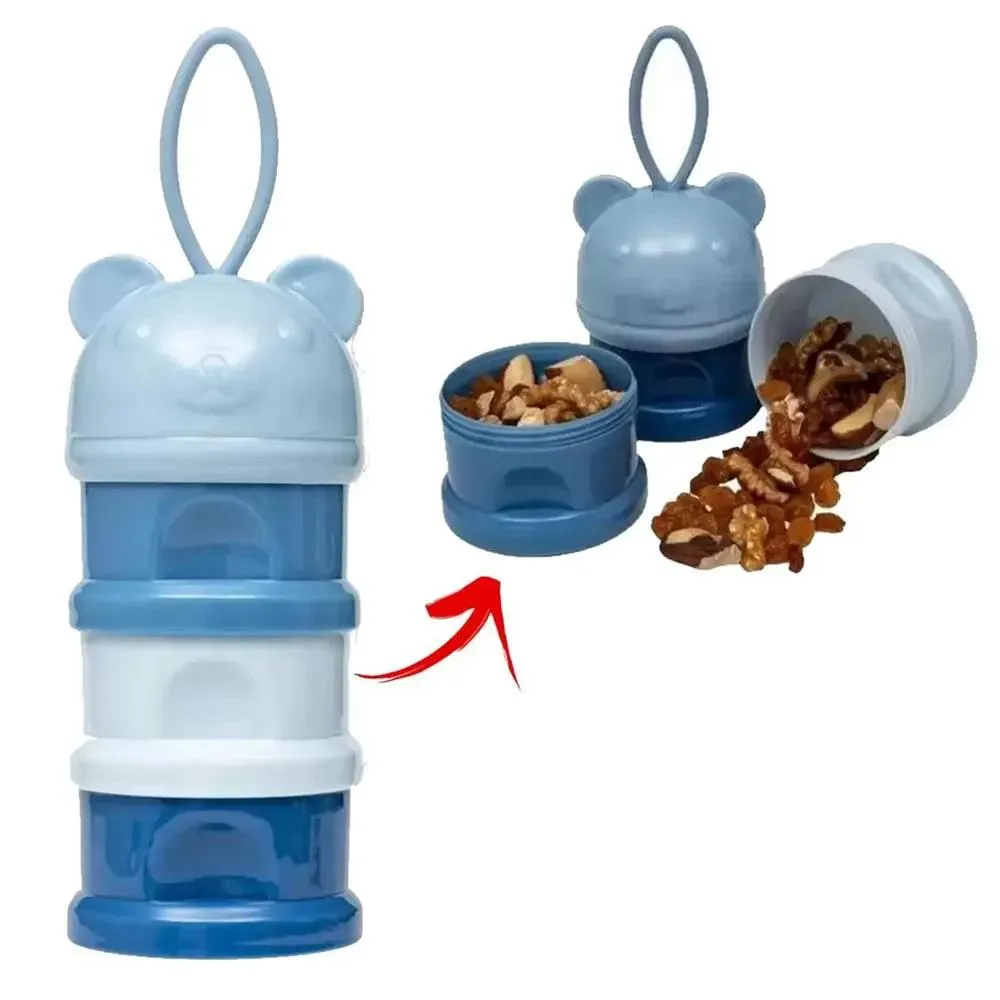 Kit 3 Potes Empilháveis Azul Buba