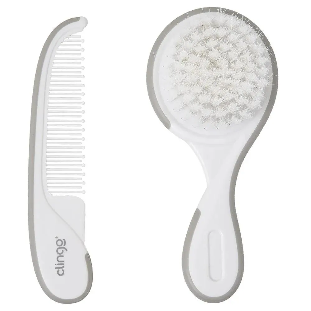 Kit Pente e Escova para Bebês Clingo
