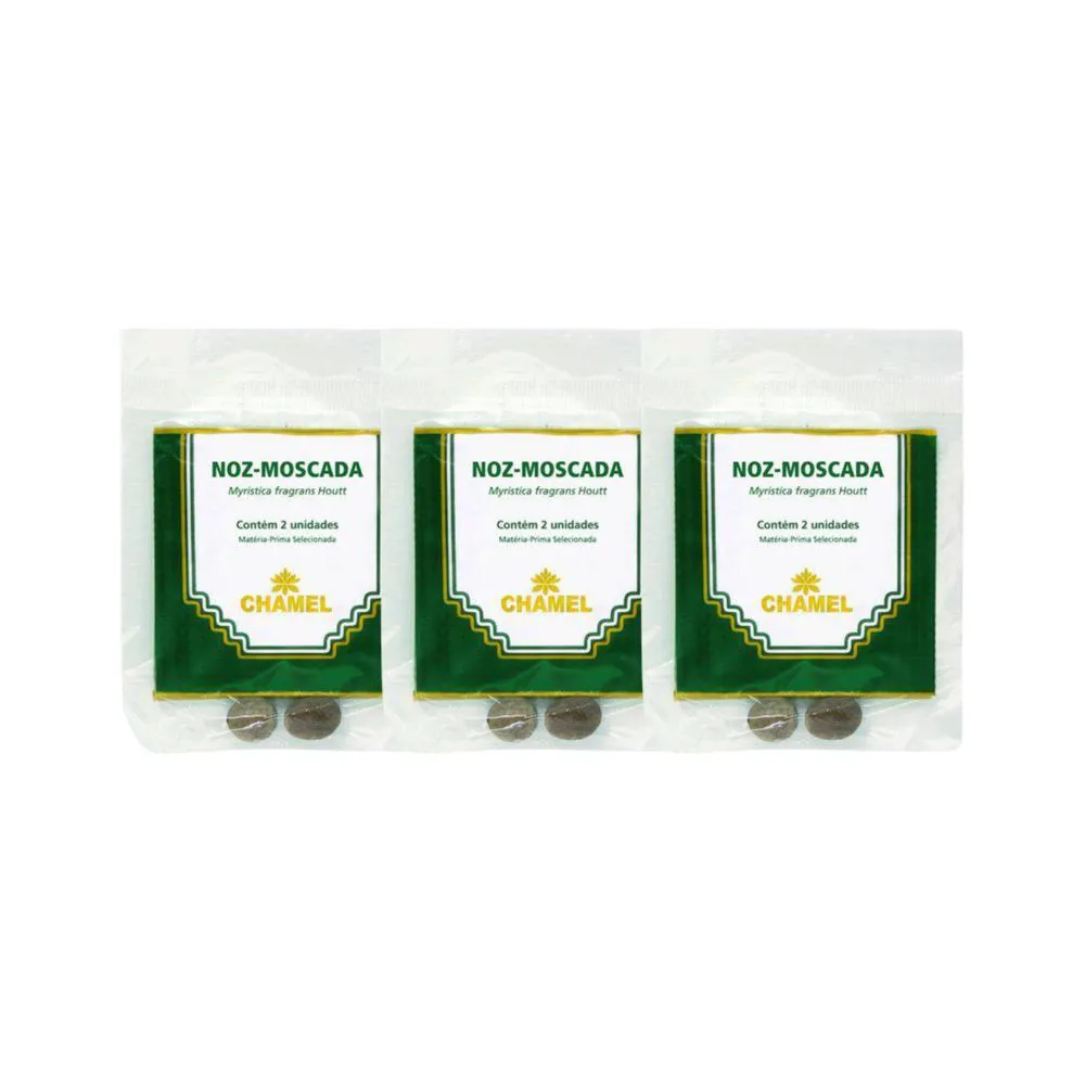 Kit 3X Pacote Noz Moscada Bola 2 Un - Chamel