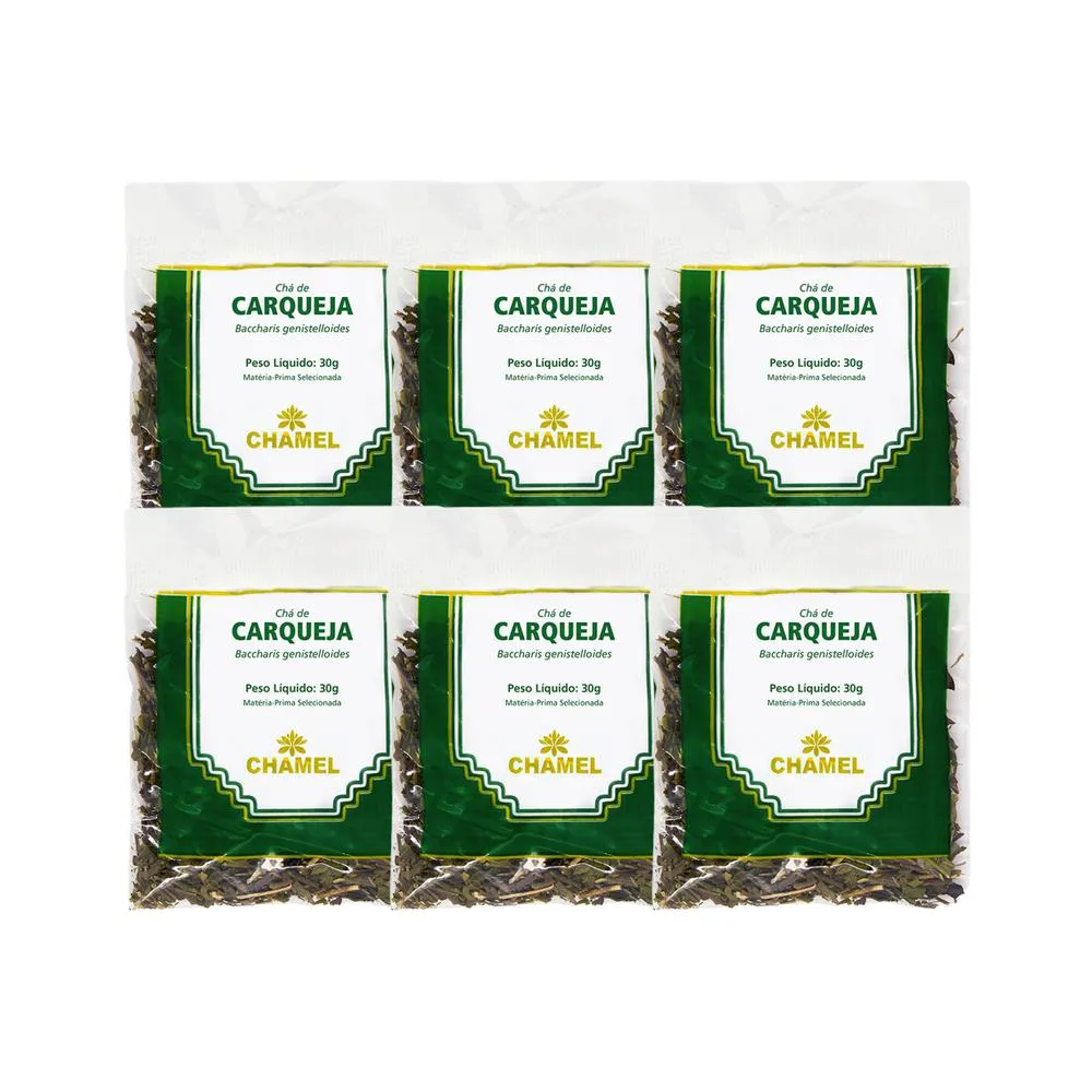 Kit 6X Chá Pacote Carqueja Folhas 30G - Chamel
