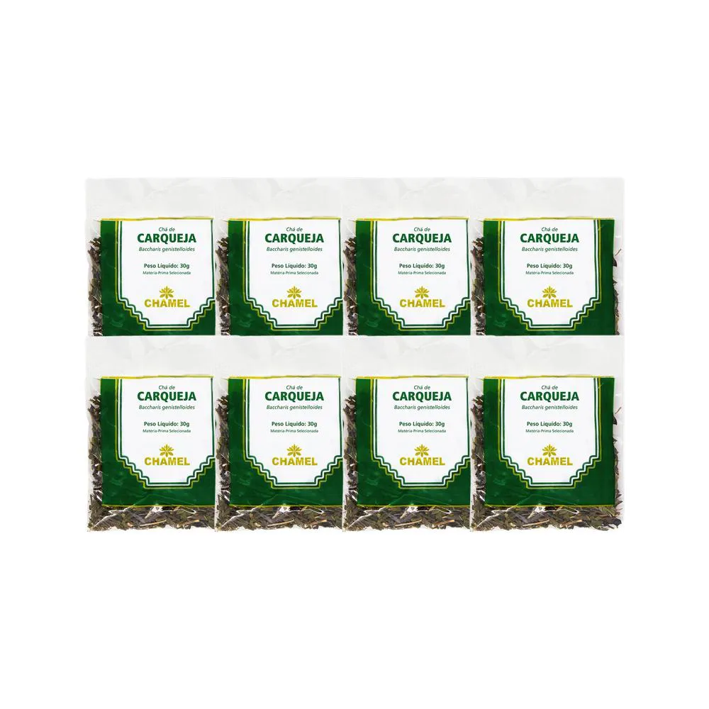 Kit 8X Chá Pacote Carqueja Folhas 30G - Chamel