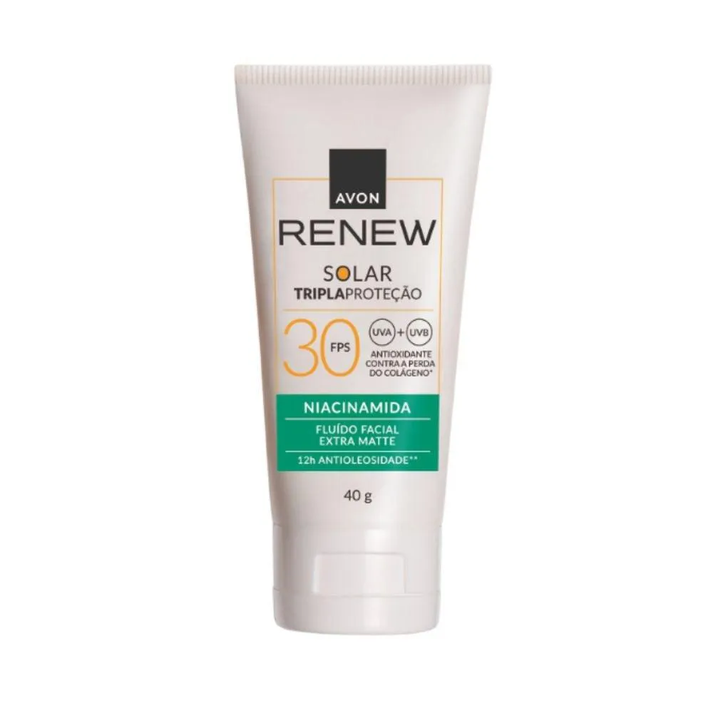 Fluido Solar Facial Avon Renew Fps30 40g