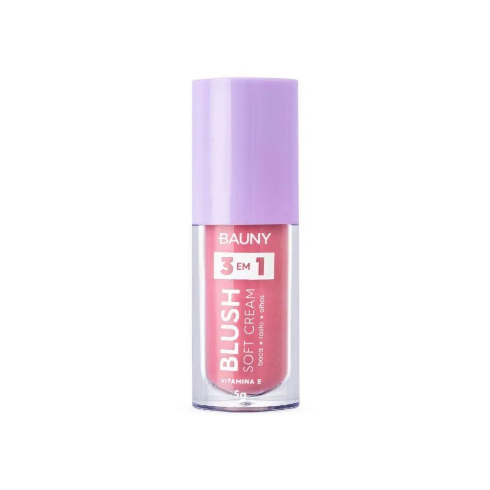 Bauny Blush Líquido Soft Cream 3 em 1 5G Cor Dreamy