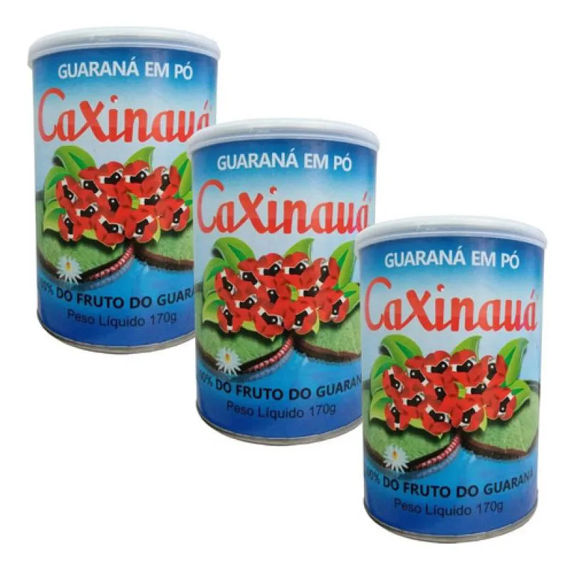 Kit 3Un Guaraná em Pó Natural  170G