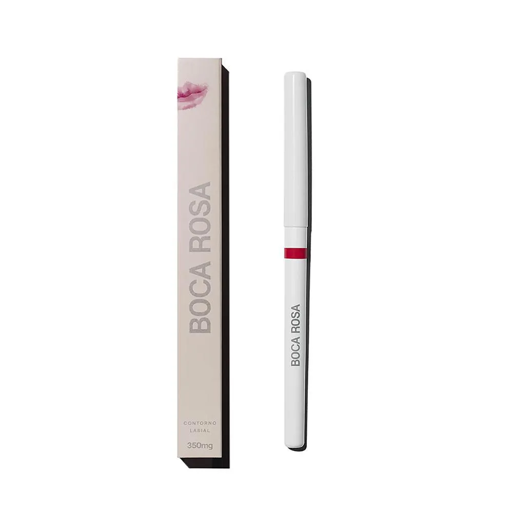 Boca Rosa Vermelho Intenso Contorno Labial