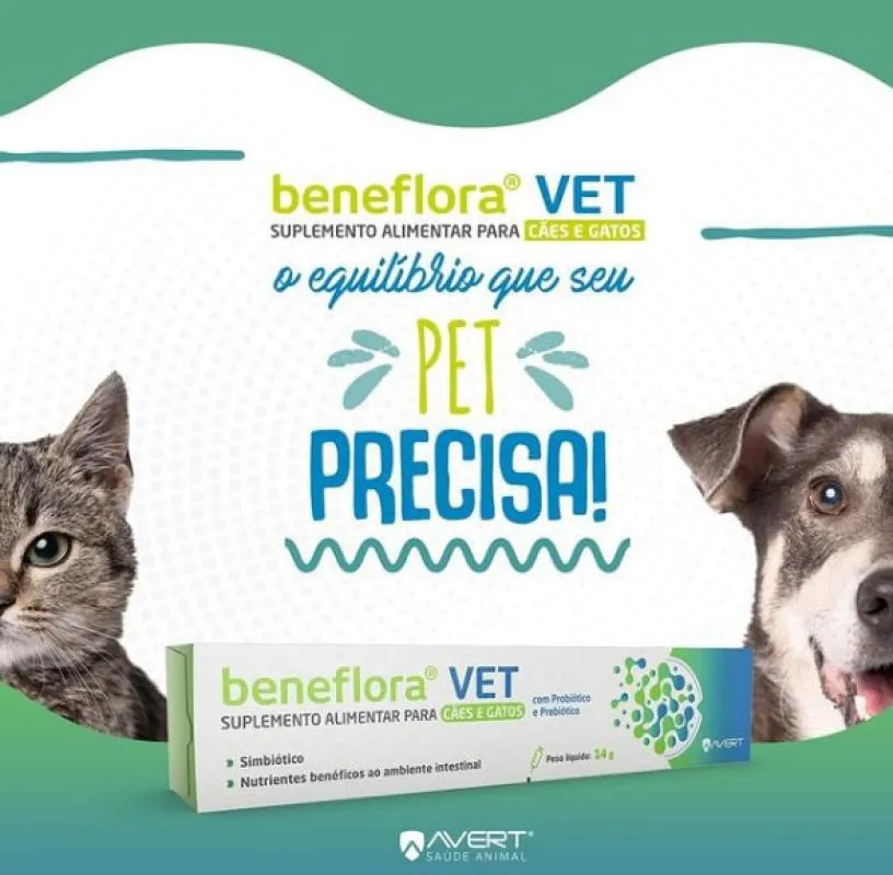 Suplemento Alimentar Beneflora Vet 14Gr para Cães e Gatos