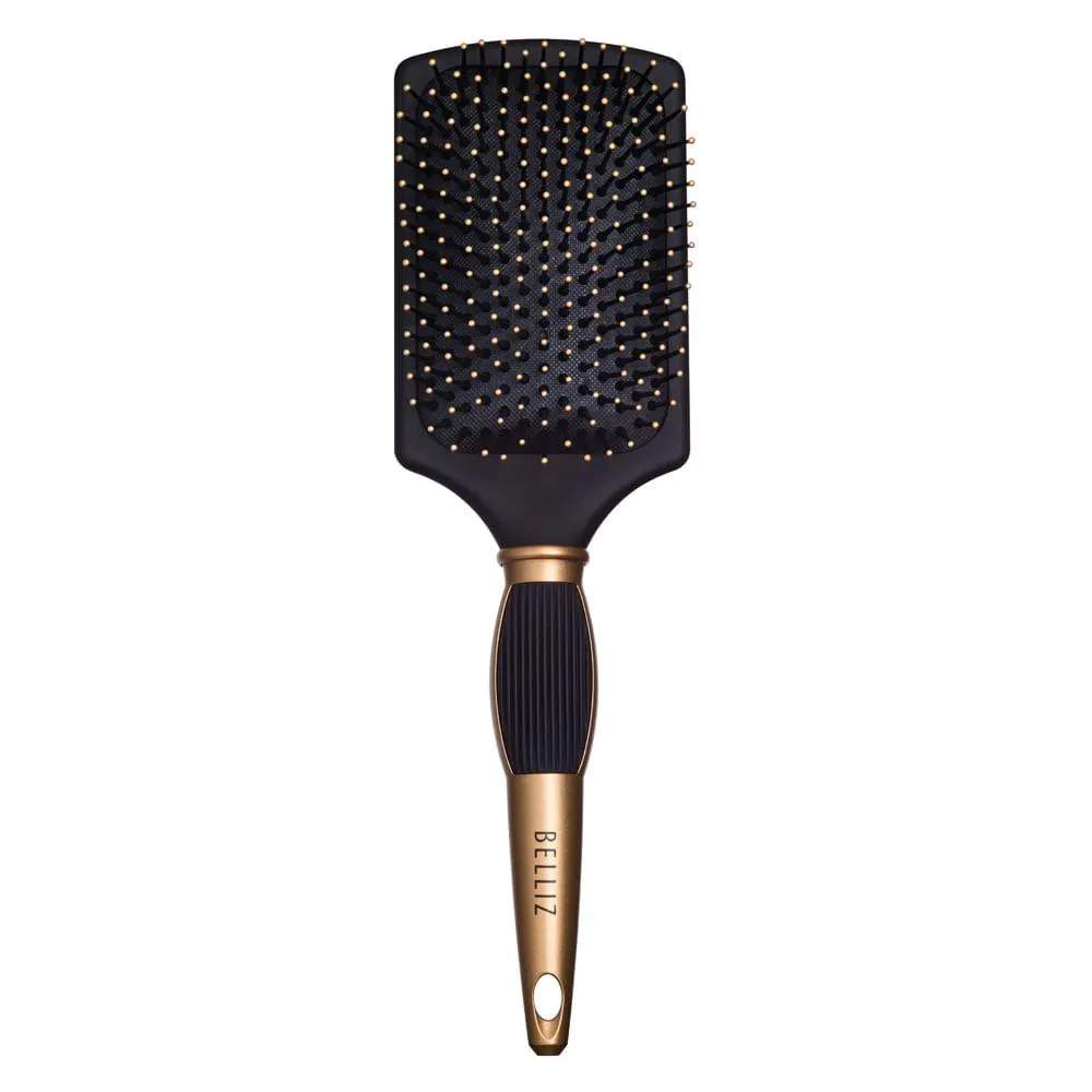 Escova de Cabelo Belliz - Black & Gold Racket 1 UN
