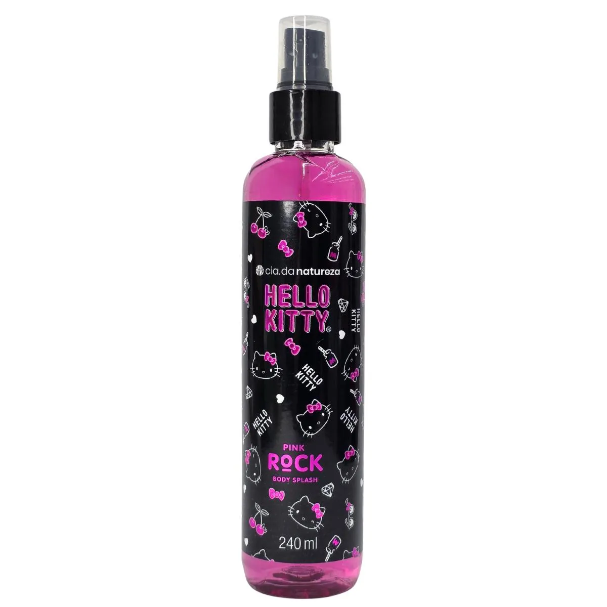 Body Splash Pink Rock Hello Kitty Vegano Cia. da Natureza 240Ml