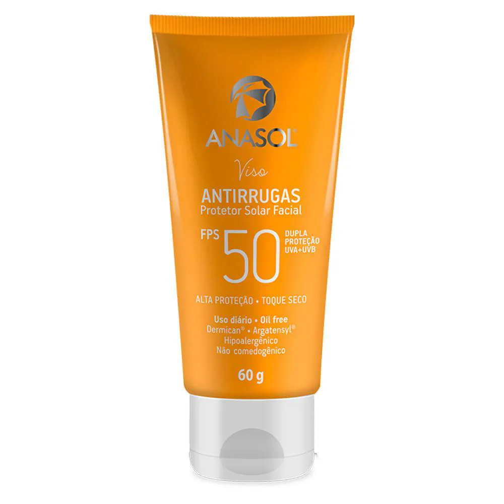 Protetor Solar Facial Antirrugas - Anasol 60G