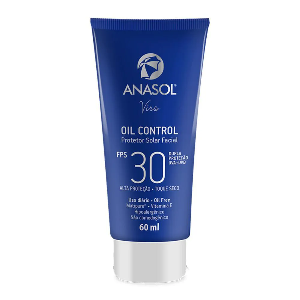 Protetor Solar Facial Anasol - Viso Oil Control Fps30 60ml