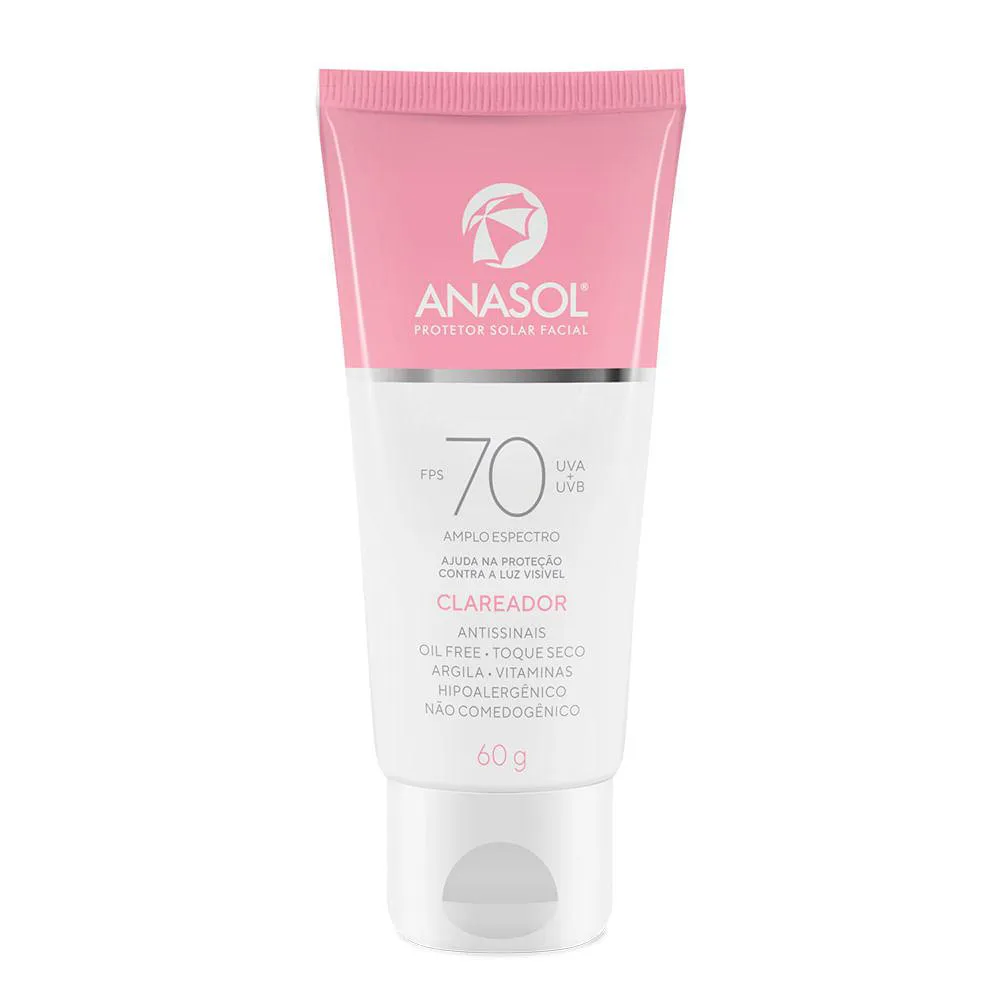 Protetor Solar Facial Fps 70 Clareador Anasol 60G