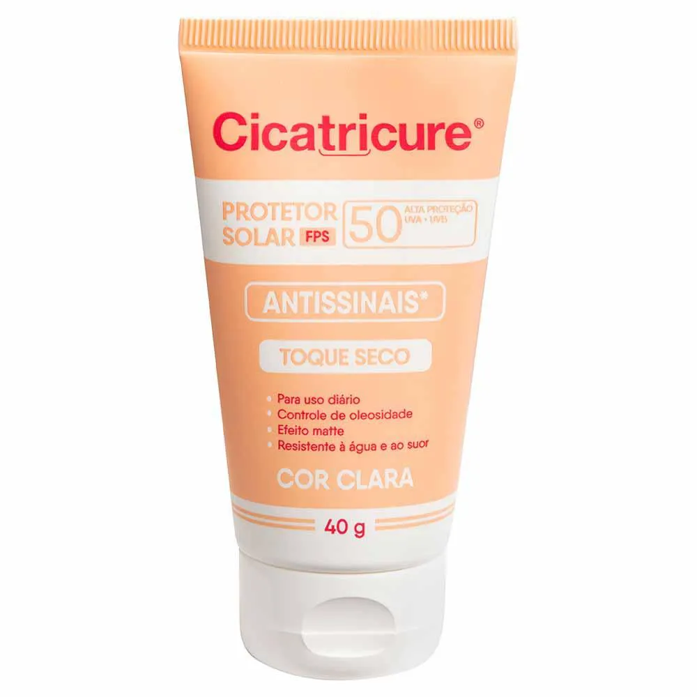 Cicatricure Protetor Solar Fps50 com Cor Clara