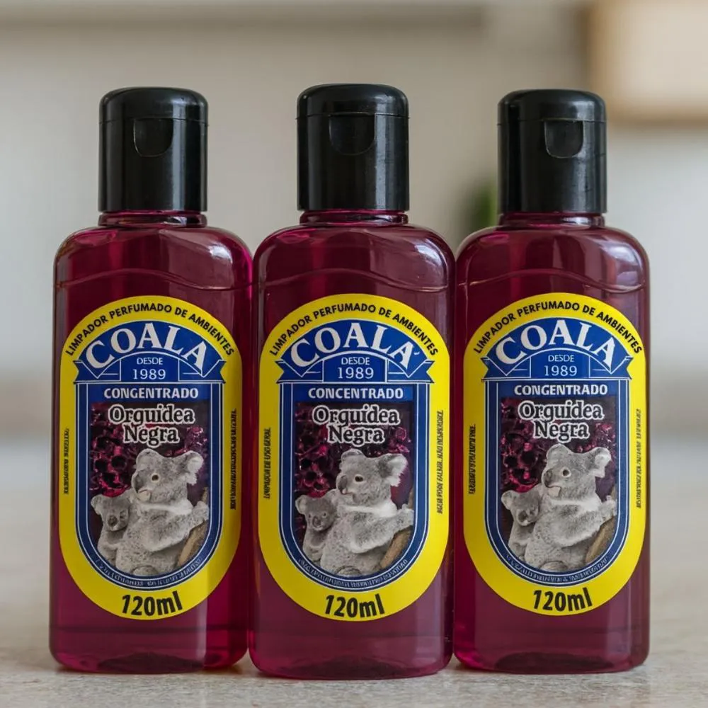 Kit Coala: 3 Limpadores Perfumados Orquídea Negra 120ml