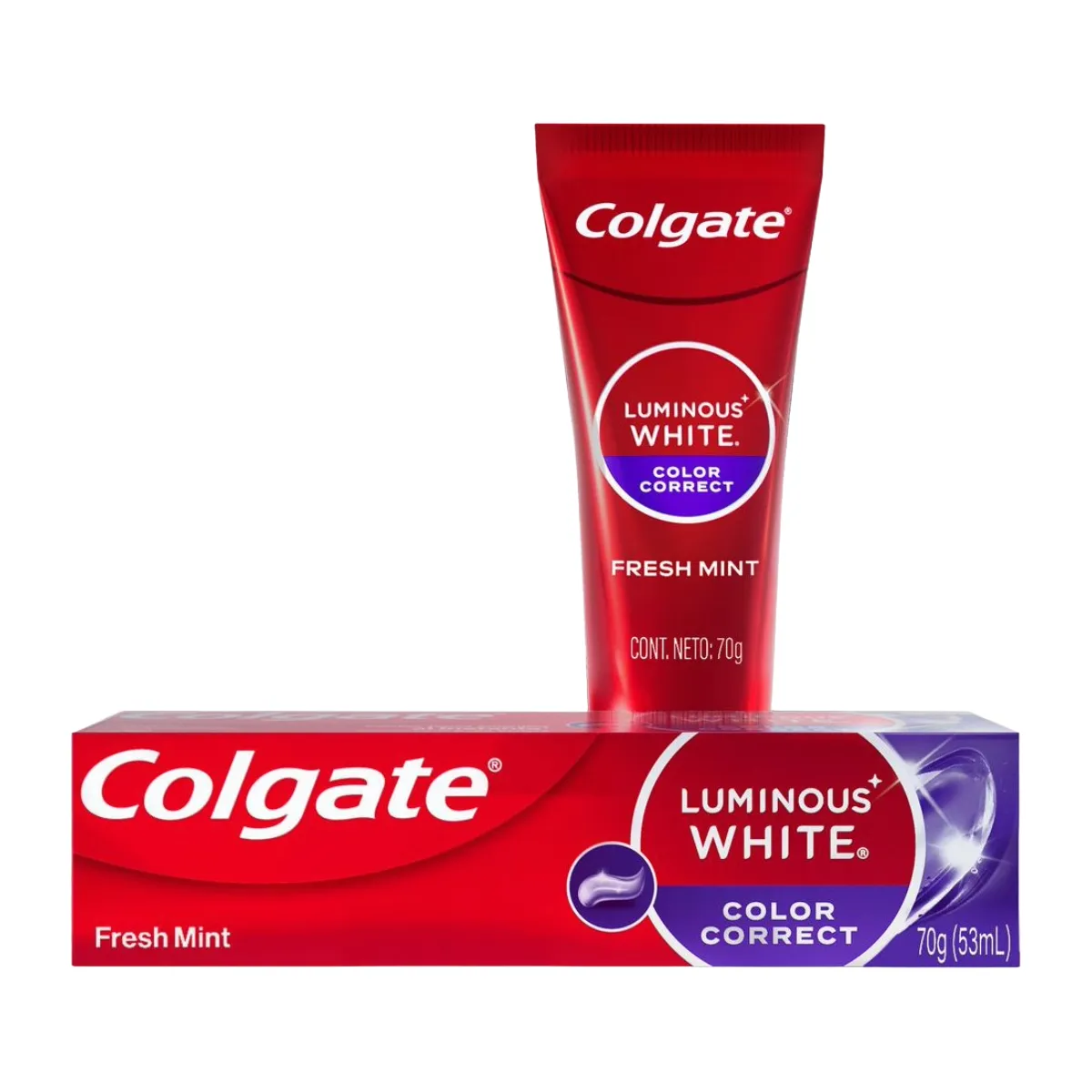 Creme Dental Colgate Luminous White Color Correct Fresh Mint 70g