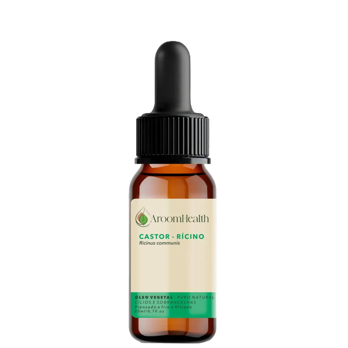 Óleo Vegetal Puro Natural de Rícino Cílios e Sobrancelhas - 20 Ml