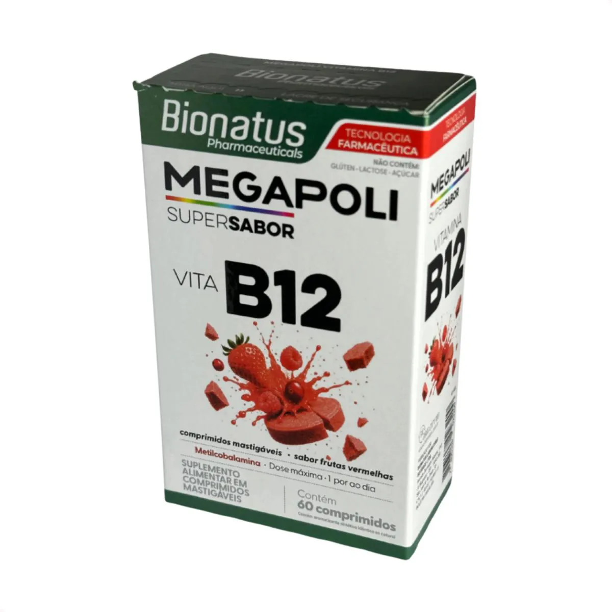 Megapoli Vita B12 Metilcobalamina 60 comprimidos Mastigáveis