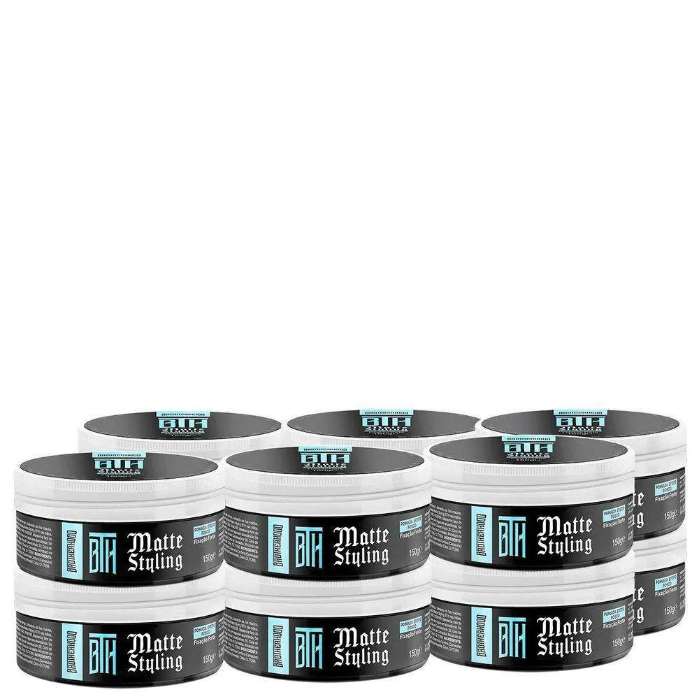 Kit 12 Pomada Efeito Seco Matte Styling Bth 150G