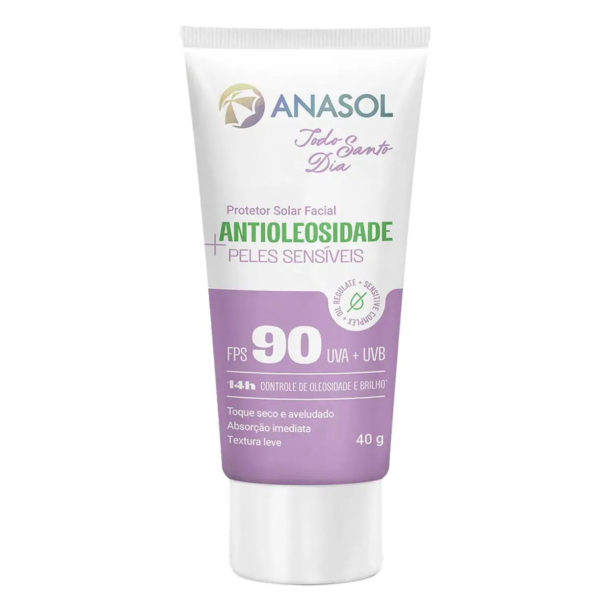 Anasol Todo Santo Dia Protetor Solar Facial Peles Sensíveis Fps90 40G