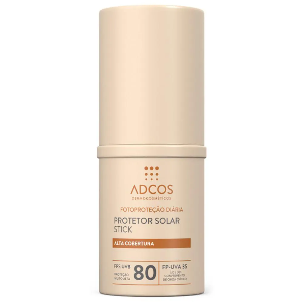Protetor Solar com Cor Stick Fps80 Adcos Nude