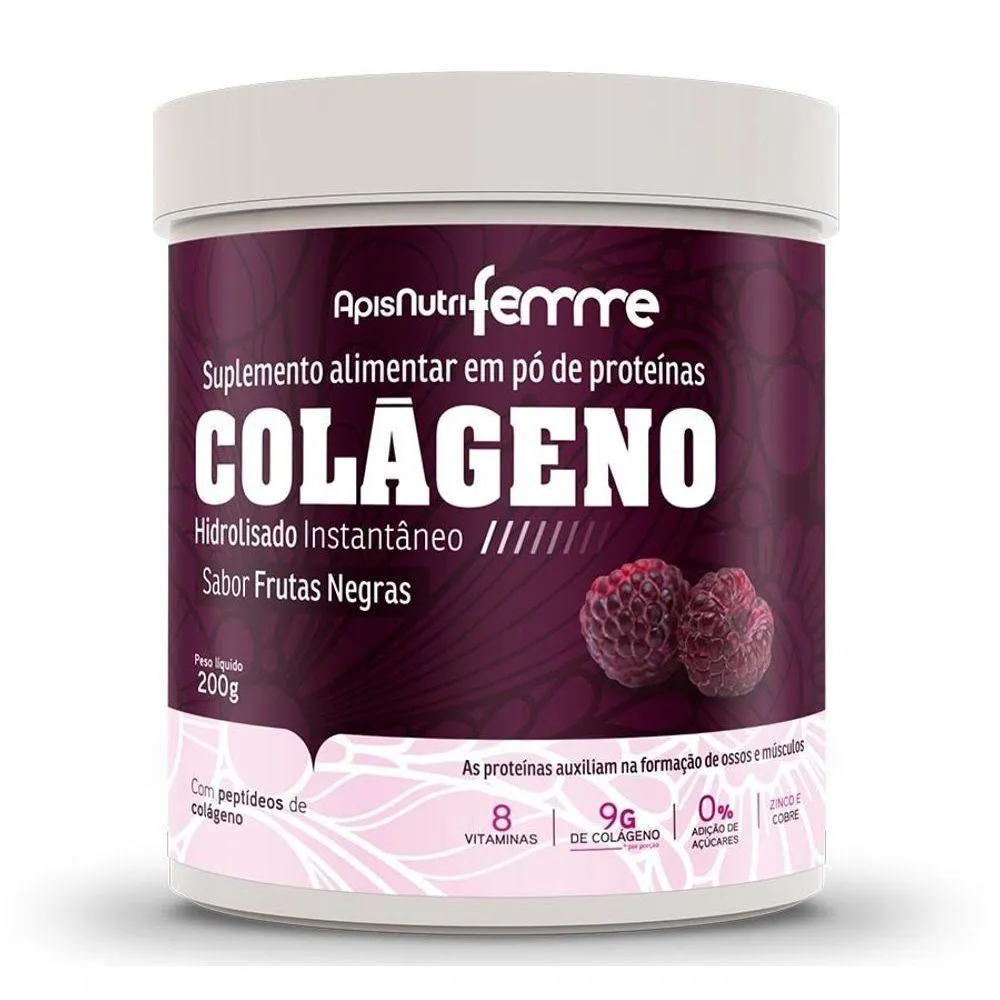Colágeno Hidrolisado Beauty Complex 200G Sabor Frutas Negras