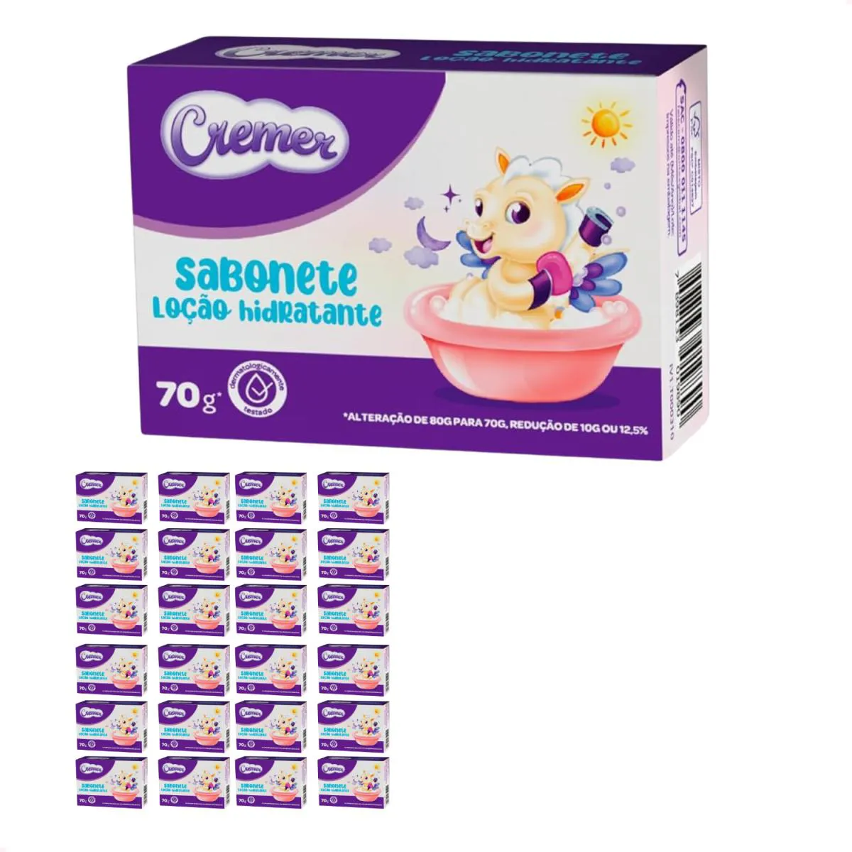 Kit com 24 - Sabonete Cremer Loção Hidratante C/ 70G Testado