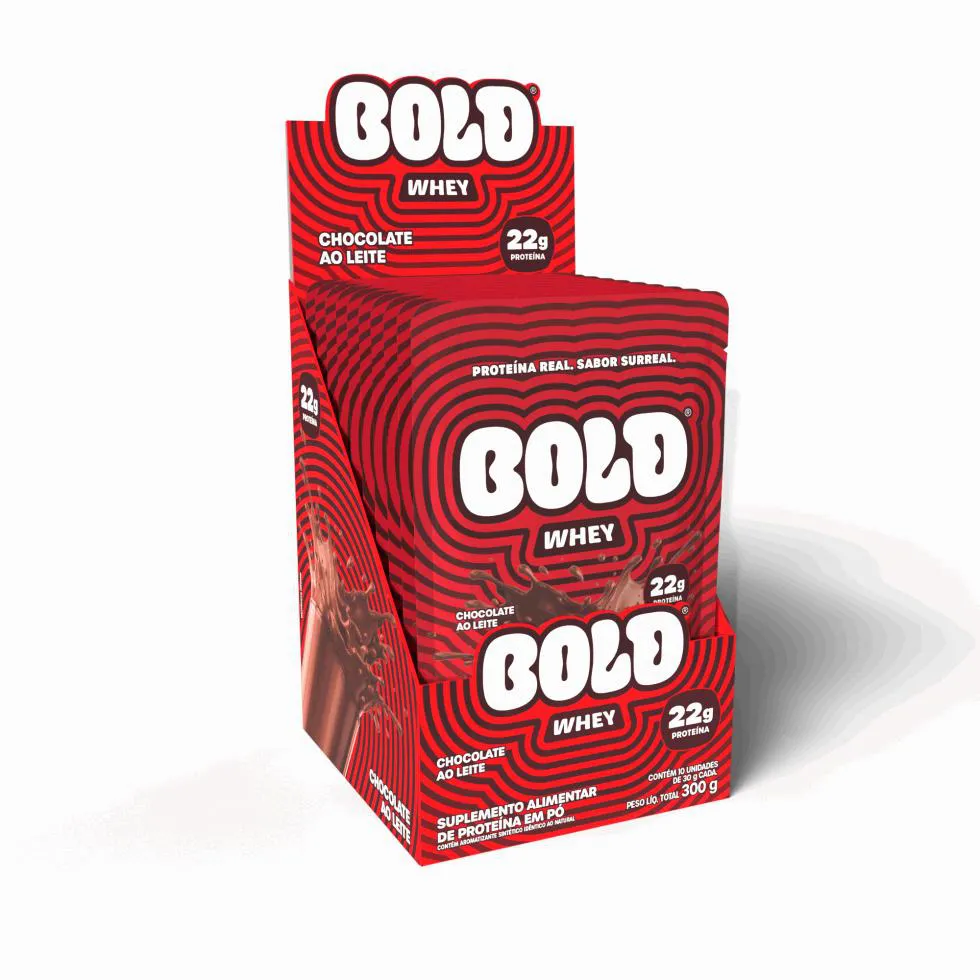 Bold Whey Display (10 Unid de 30G) - Sabor: Chocolate ao Leite