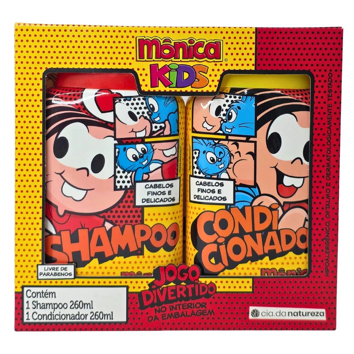 Kit Shampoo + Condicionador Cabelos Finos e Delicados Mônica Kids Cia. da Natureza