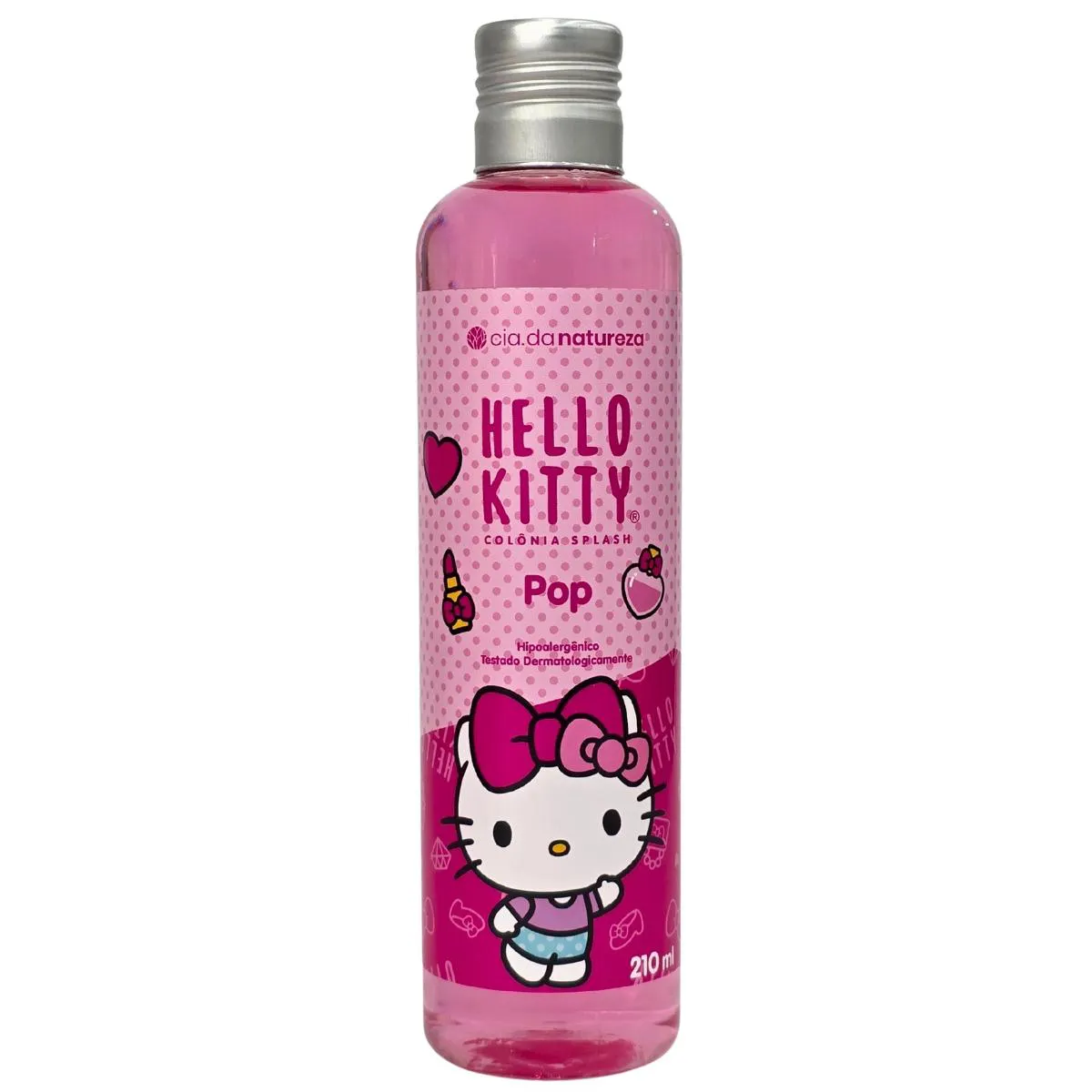 Colônia Splash Pop Hello Kitty Vegano Cia. da Natureza 210Ml