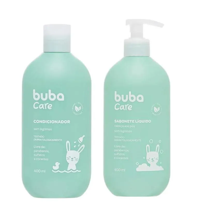 Kit Buba Care Vegano sem Lágrimas Condicionador + Sabonete Líquido400Ml