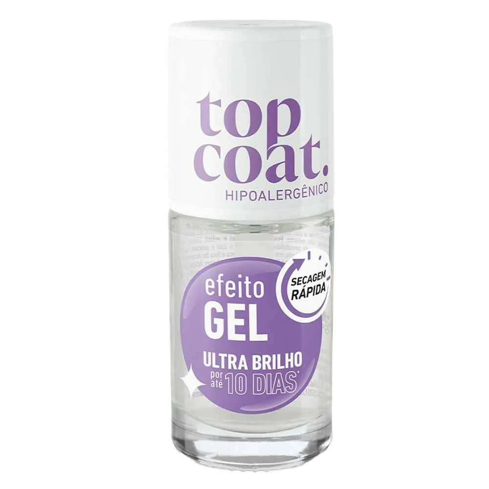 Esmalte Blant Coretrat Top Coat - Efeito Gel Incolor